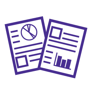 two paper document icons