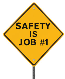 sign that reads: safety is job number 1