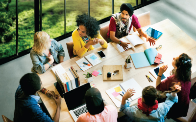 diverse work meeting