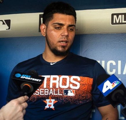 Roberto Osuna being interviewed