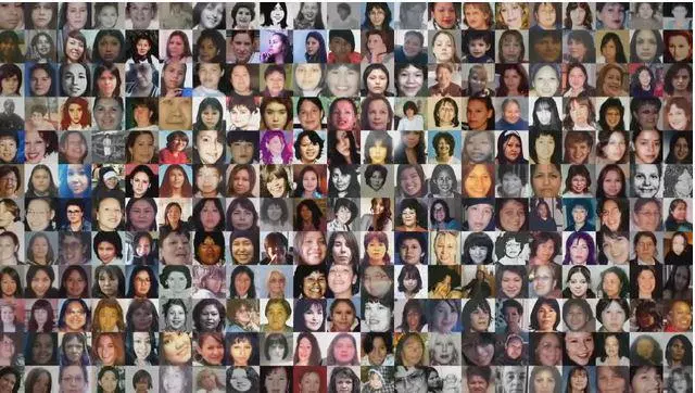 collage images of stolen sisters